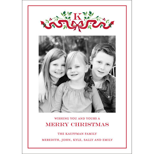 Ribbon Holiday Flat Photo Cards